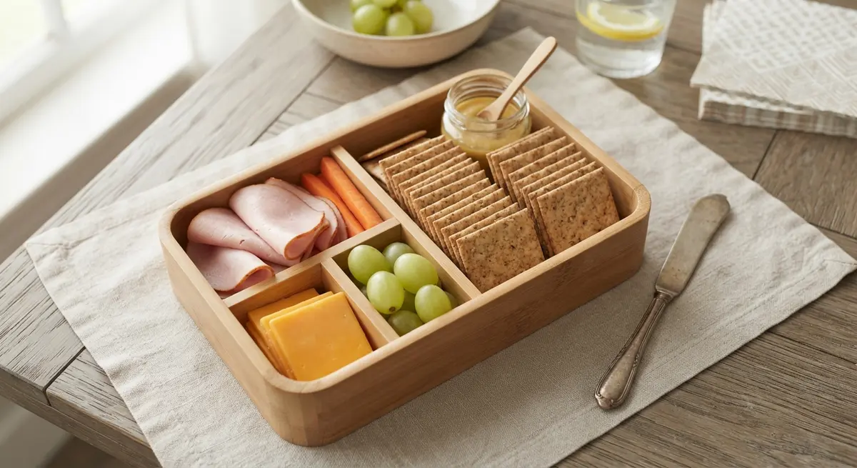 DIY Lunchable (Crackers, Ham, Cheese) Lunchbox